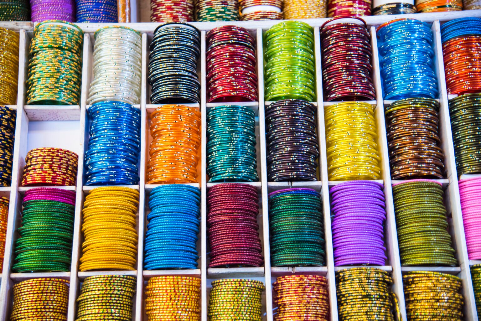 Abstract background multicolor bangles