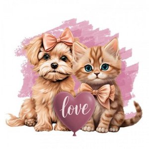 Transfer DTF Textil 24x23 cm - Puppies Love