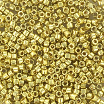 Delica11_2502 Miyuki Delica`s 11/0 - DB2502 Oro Suave Pálido Galvanizado Duracoat