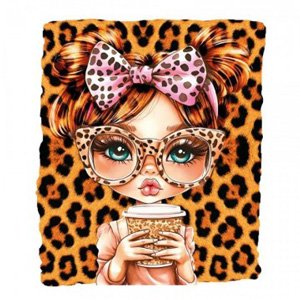 Transfer DTF Textil 25x30 cm - Chica Leopardo 1