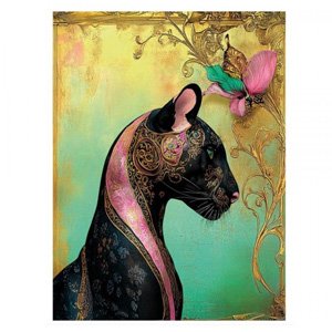 033 Transfer DTF Textil 25x30 cm - Pantera Dorada