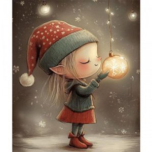 Transfer DTF Textil 25x30 cm - Luces de Navidad 4