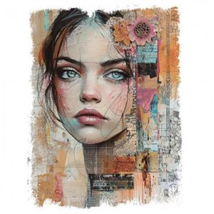 Transfer DTF Textil 25x30 cm - Retrato Femenino 3