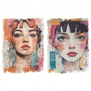 Transfer DTF Textil 25x30 cm - Retrato Femenino B-2