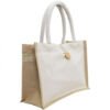 Bolso Crudo Botón 28x21x12 cm