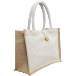 Bolso Crudo Botón 28x21x12 cm