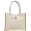 Bolso Crudo Botón 28x21x12 cm