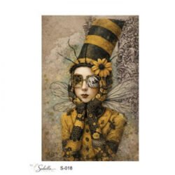 Transfer DTF Textil By Sabella 25x30 cm - Chica Avispa S-018