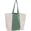 Bolsa Bicolor Verde/Crudo 100% Algodón 50x36x12 cm