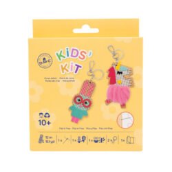 Kit Infantil Punto de Cruz - Llaveros Flip y Flap