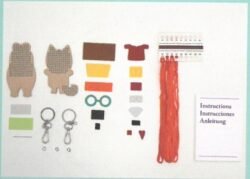 Kit Infantil Punto de Cruz - Llaveros Mini y Maxi