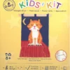 Kit Infantil Punto Recto Gato en la Noche