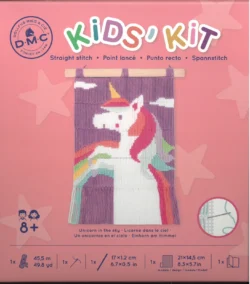Kit Infantil Punto Recto Un Unicornio en el Cielo