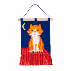 Kit Infantil Punto Recto Gato en la Noche